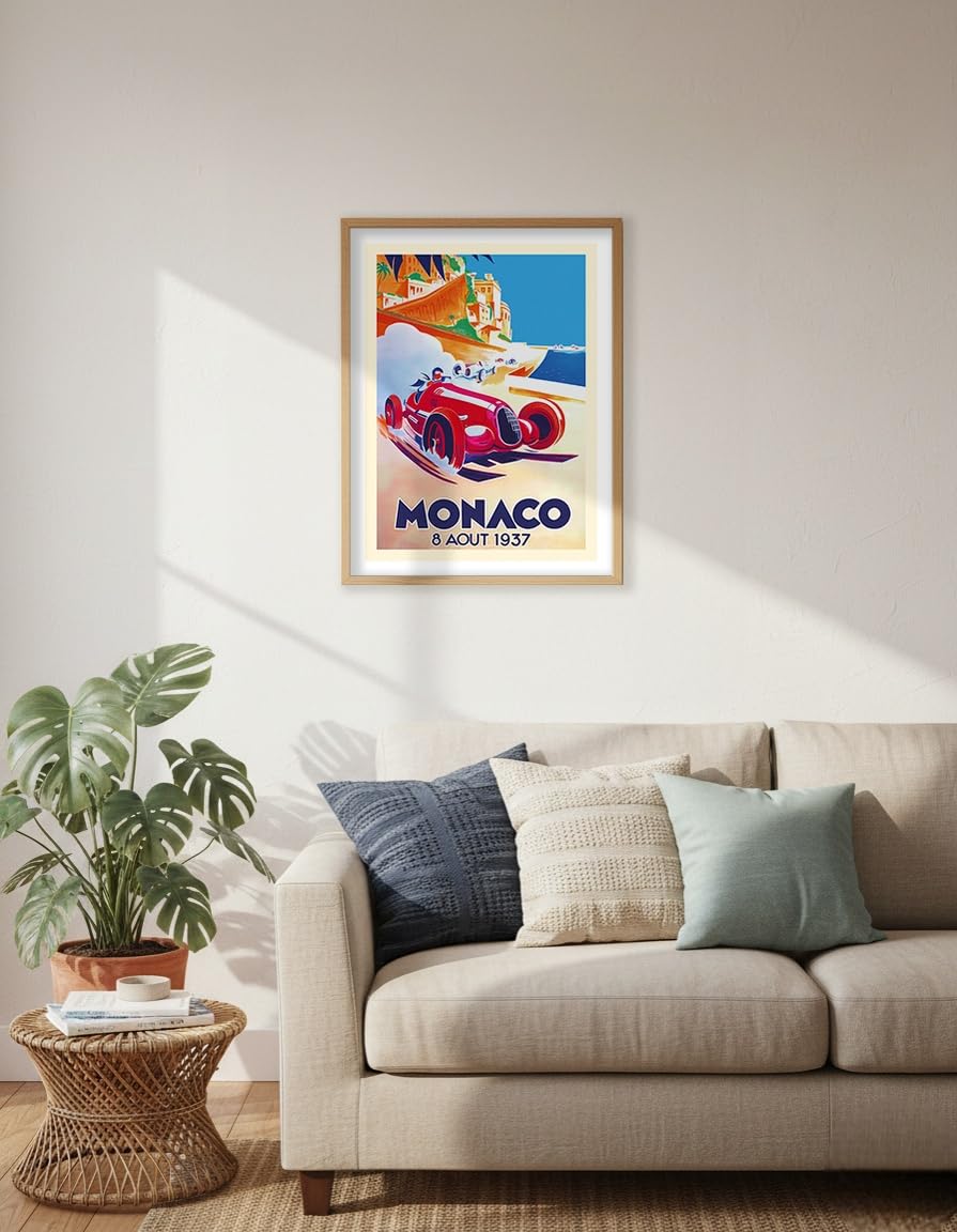 Amazon.com: 1937 Monaco Grand Prix - Vintage Car Racing Poster by